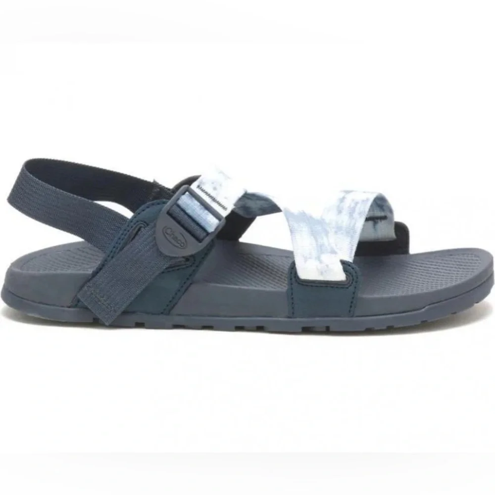 NWT Chaco Lowdown Slide Sandals Faded Blue Fog Adjustable Strap Size 12